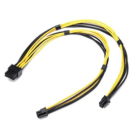 DyNamic Dual Mini 6 Pin To 8 Pin Male PCI-E Power Cable For Mac Pro Video Card 01