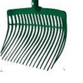 genaric Stall Fork Replacement Head 18-Tine Fork Made of Durable Plastic in Green