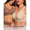 OEAK Womens Wireless Jelly Bra Plus Size Supportive Seamless Bras