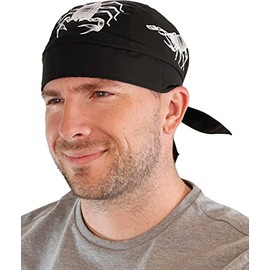 Sparkling EARTH Skull Cap Biker Caps Headwraps Doo Rags - Scorpions