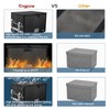 ENGPOW File Box with Lock,Fireproof Document Box with Zipper＆Pockets,Collapsible File