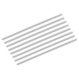 sourcing map 2Pcs M3-0.5x250mm Fully Threaded Rods, Threaded Rods Bar Studs, 304 Stainless Steel Long Thread Screws Hardware for U-Bolts, Anchors, Clamps, Hangers, Silver