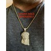 Solid 925 Sterling Silver Iced Jesus Piece Pendant - Men's