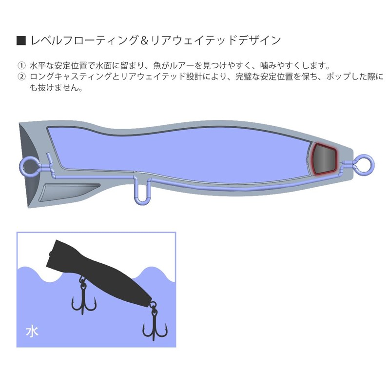 Noeby 1911CA Popper Lure Pop Inshore Offshore Long Cast Splash