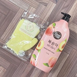 [Lungs_62] Peach Shower Gel Body Wash 1.2kg Shower Glove-O (46385750) / [룽스_62]복숭아 샤워젤 바디워시1.2kg 샤워글러브-O (46385750)