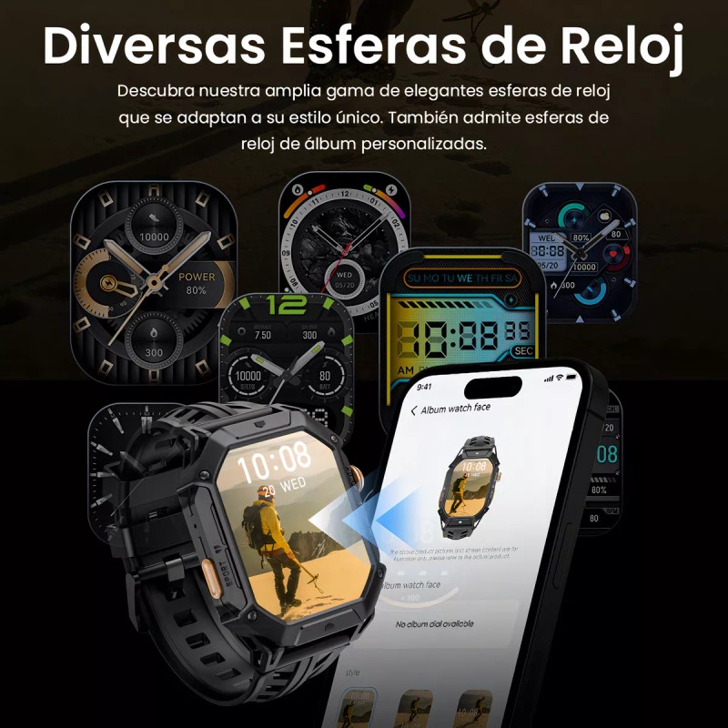 Haylou Iron N1 Smartwatch Pantalla Amoled HD de 2,13'', Llamadas