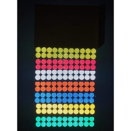 77 Oralite Reflective 3/4" V98 Dots Stickers Reflective Safety Tape Orafol V98 (750+ Candelas) Prismatic Circles