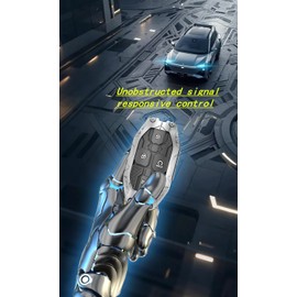 HERKIOCIO for Hyundai Key fob Cover,Heavy Car Key Case Protector Compatible with 2023 2024 2025 Hyundai Ioniq 6 Grandeur GN7 KONA Elanrtra Sonata Tucson Smart Key (7 buttton-silver)