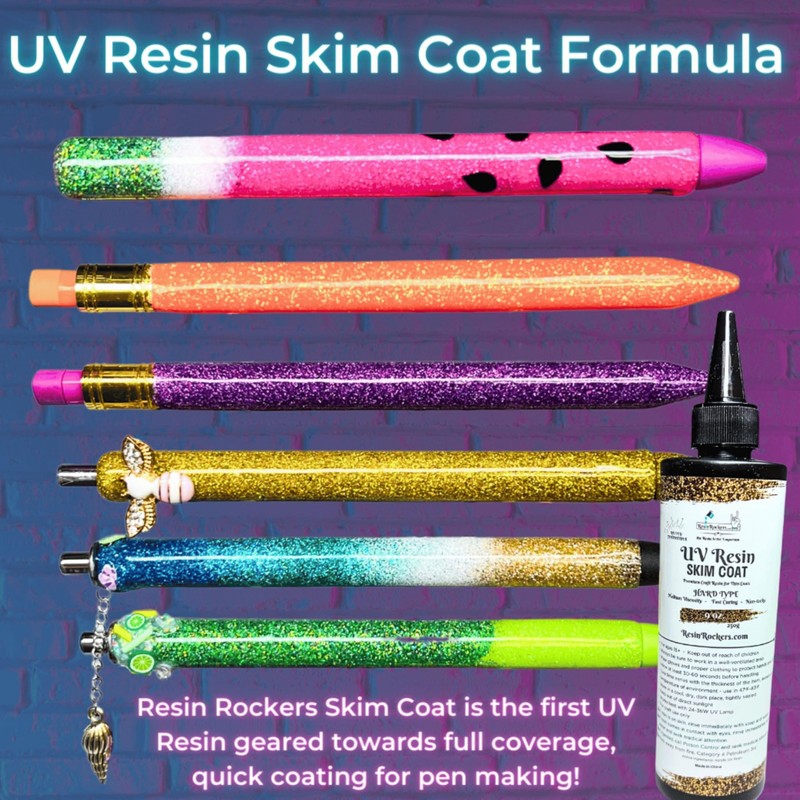 Resin Rockers Skim Coat UV Resin for Pen Making, Clear