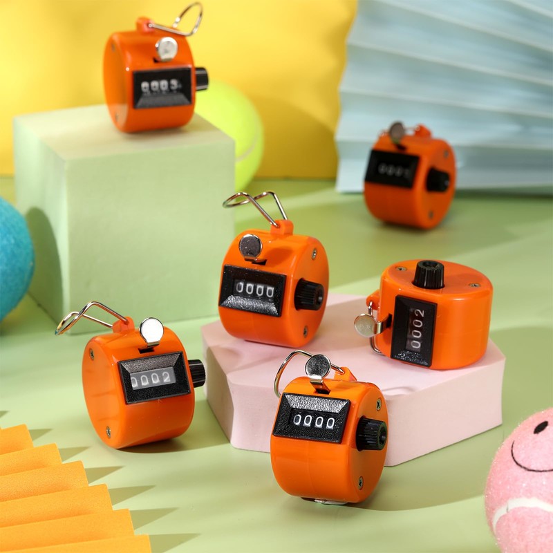 6 Pack Hand Tally Counter 4 Digit Mechanical Palm Click