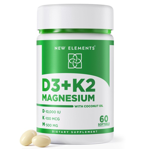 Vitamin D3 K2 10,000 IU with Magnesium Glycinate 500mg -
