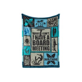 Huglanket Surfing Gifts Blanket, Beach Flannel Throw Blanket for Men/Women, Funny Unique Birthday for Him/Her 50"*65"