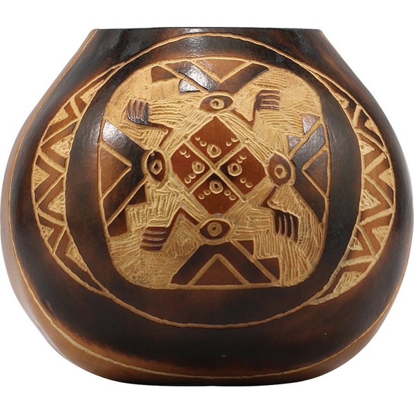 The Mate Factor Assorted Carved Gourd from Argentina - 1 Piece