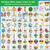 CHARLENT 148 PCS Summer Glitter Fruit Temporary Tattoos for Kids