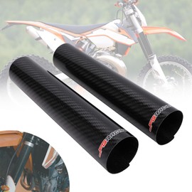 JFG RACING 175 mm Motorcycle Front Fork Cover, 1 Pair Motorcycle Fork Cover, Carbon Fibre, Adjustable Shock Absorber, Fork Protector, Universal for Dirt Bike On/Off Road