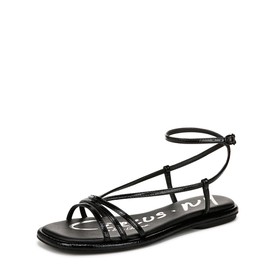 Circus NY by Sam Edelman Women's Olana Flat Sandal, Black Patent, 8