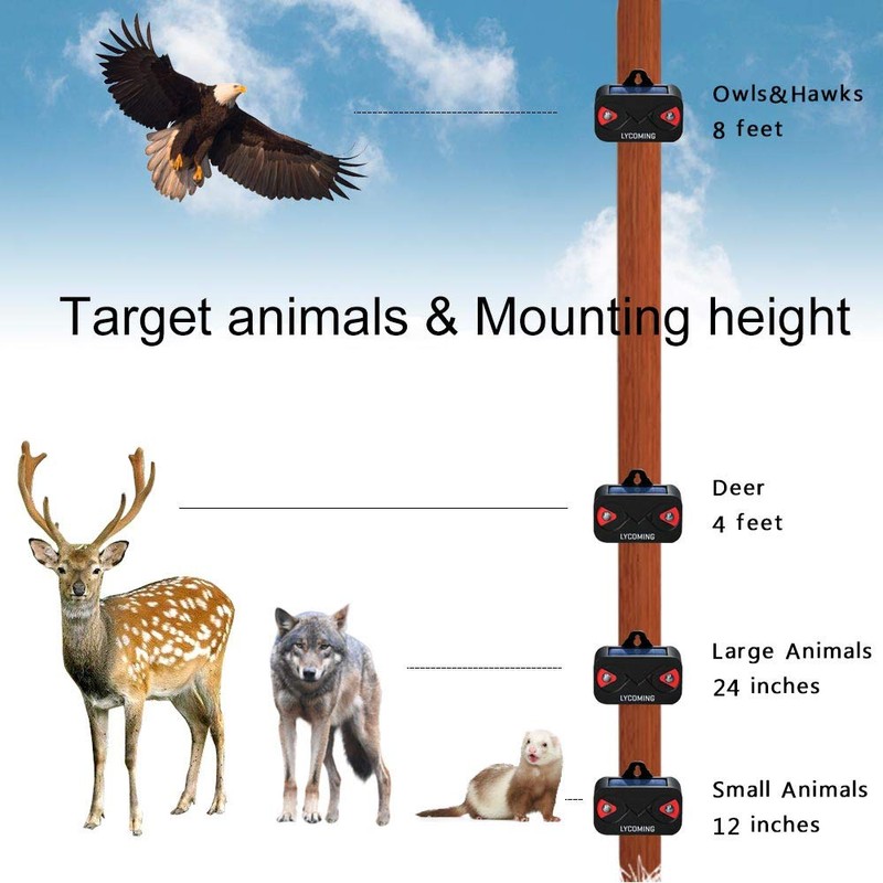 Lycoming Deer Repellent Raccoon Repellent for Nocturnal Animals Solar Predator