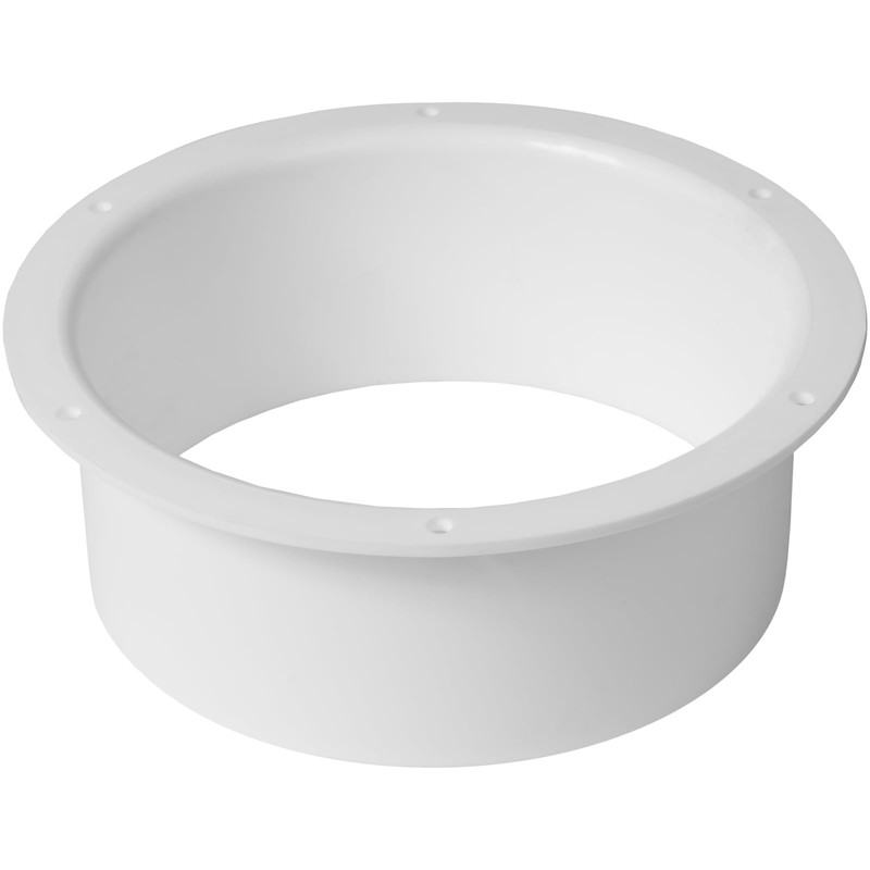 6" Inch / 150 mm Duct Connector Flange, Plastic Straight