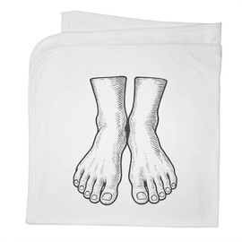 Azeeda 'Human Feet' Cotton Baby Blanket/Shawl (BY00044902)