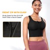 CYDREAM Zip Front Longline Sports Bras for Women Padded Crop