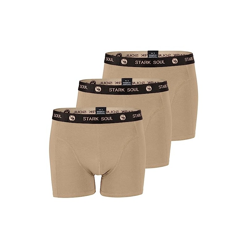 STARK SOUL Men's Boxer Shorts Pack of 3 Retro Soft