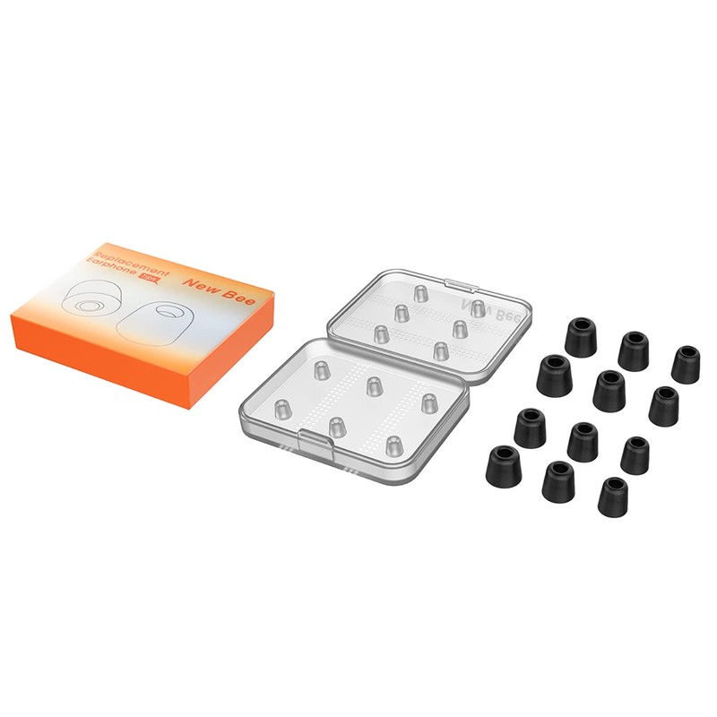 [6 Pairs] Earphone Tips New bee 12pcs Replacement Earbud Tips