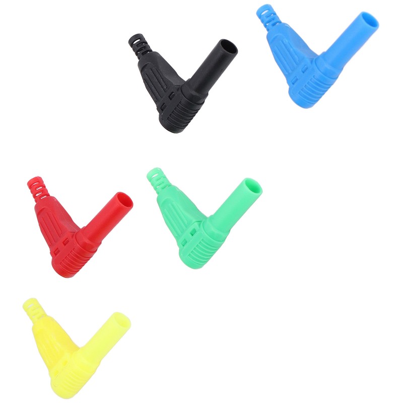 10Pcs Banana Plug Safety Sealed Protection Shrouded 90 Degree DIY