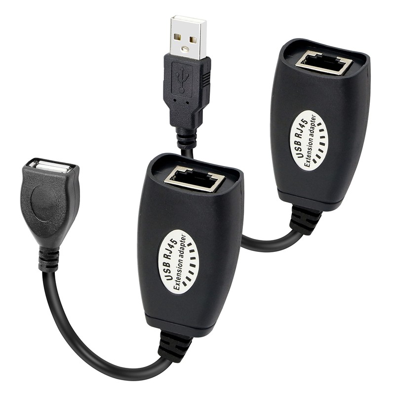 GELRHONR 2Pack USB 2.0 to RJ45 Ethernet Extender Adapter Cable,Over