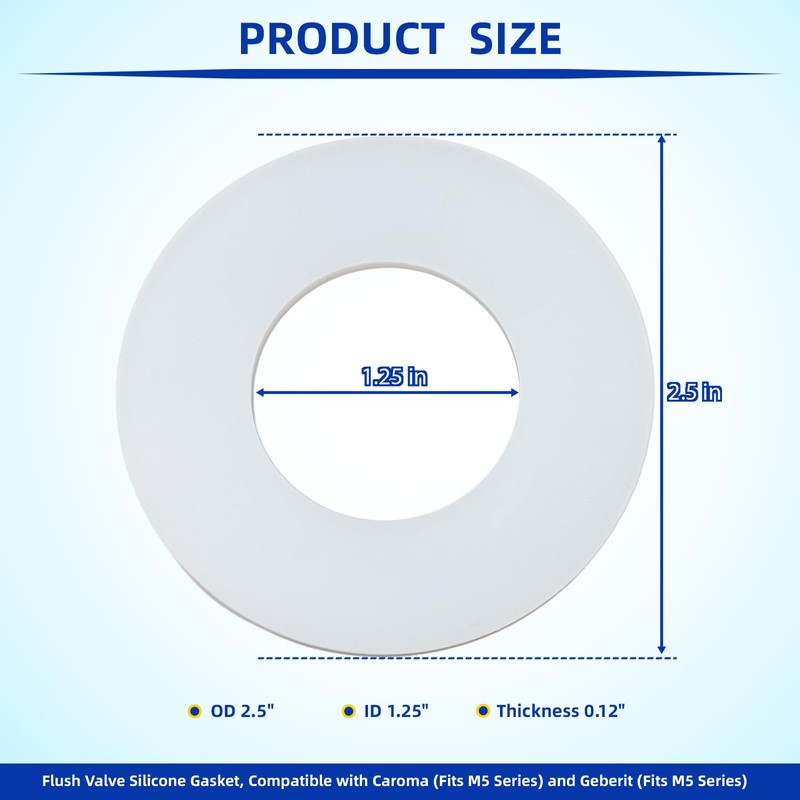 Flush Valve Silicone Gasket Compatible with Caroma M5,Fit for Geberit