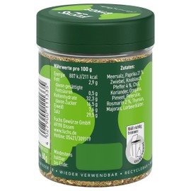 Fuchs Gourmet Selection Mediterranean Gyros Spice Preparation, Refillable Gyros Spice Mix with Selected Herbs for Beef & Pork, Vegan, 60 g