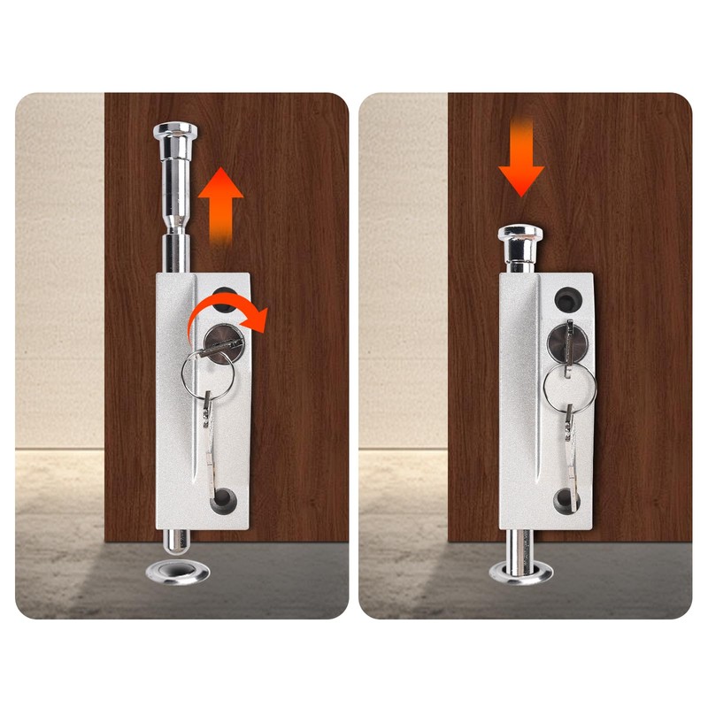 Multi-Purpose Door Bolt, Garage Door Lock, Gate Bolt Lock, Shed