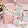 Afucus Reversible Bow Wrapping Paper, Wave point Themed Gift Wrapping