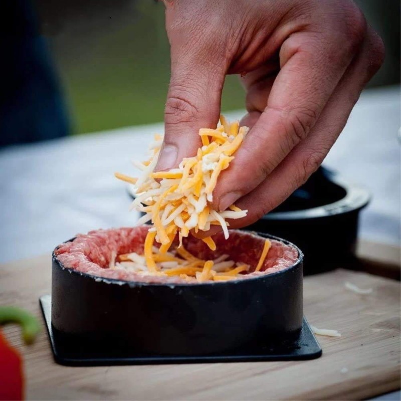 CCUCKY Non Stick Burger Press, Burger Maker 3-in-1 Stuffed Burger