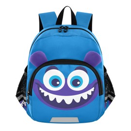 Kids Backpack for Boys Girls Toddler Bags Mini Backpacks Bookbag Monster Blue Child 3-6 Preschool