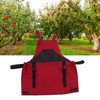 Gardening Apron Dark Red 210D PVC Waterproof Fabric Regulable Straps