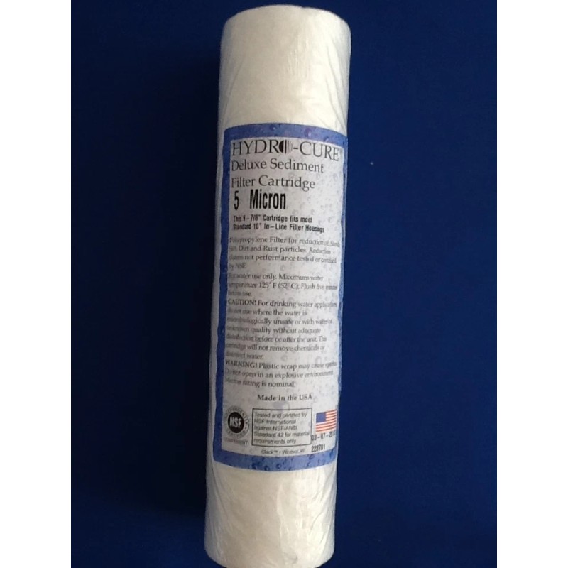 HYDRO CURE DELUXE 5 MICRON 10"x2.5" SEDIMENT FILTER - CASE