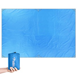 TRIWONDER Tent Footprint Tent Tarp Waterproof Hammock Rain Fly Beach Mat Groundsheet for Picnic Camping Hiking Backpacking (Blue, L - 86.6 x 94.5 in)