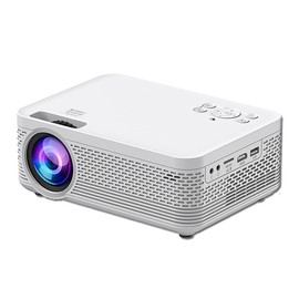 POFET Mini Projector, Portable Phone Projector, 1080P Full HD Support, Home Cinema Film Projector, Small Video Projector, Compatible with HDMI, Smartphone, Tablet, PC, TV Stick