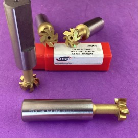 KEO T-Slot Cutter .782” X .328" X 3/4” Shank M-4 TiN  Staggered ToothMachini