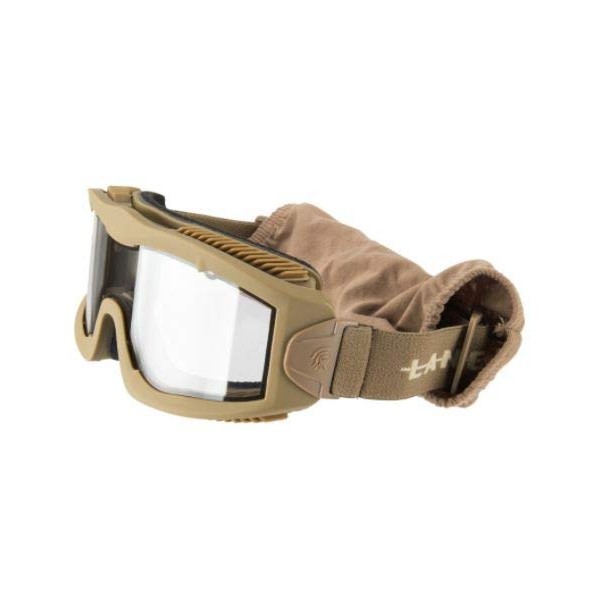 Lancer Tactical AERO Protective Airsoft Goggles Clear Lens - Tan