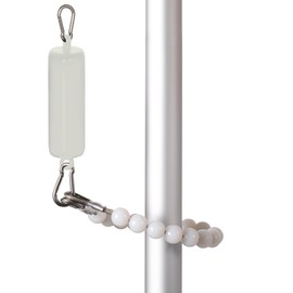 JRED Flagpole Retainer Ring 4 lb Counterweight Set, Double Eye Bolt Flag Weights for Bottom of Flags Outsidem, Poles Accessories for 7 Inch Diameter Pole, with 2 Carabiner