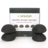 Sinutan® Konjac face sponge, 100% natural, bamboo activated carbon, round