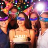 LEAMTUZO Customizable LED Glasses, Bluetooth Light up Glasses for Raves,