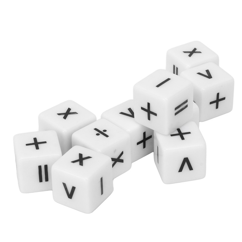 20pcs Teaching Dice Set Math Operation Dice Mathematical Operation Dices
