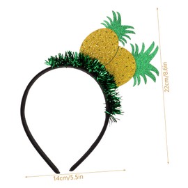 Ipetboom 2pcs Hawaiian Pineapple Hair Hoop Festive Headband for Parties Adorable Fruit Design Lightweight and Comfortable Hair Accessory for Boy Girl and Adults