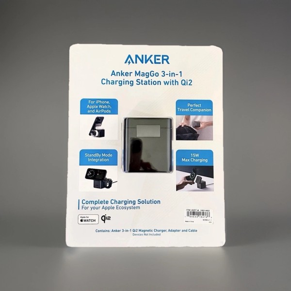 Anker MagGo Charger Compatible, MagGo 3-in-1 Charging Station, Qi2. Fast