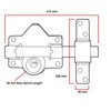 Haven Heritage ® 50mm Long Throw Gate Lock + Handle