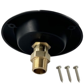 Lirinsegie RV City Water Inlet with Check Valve 3/4'' NH Female to 1/2'' NPT Male Thread RV Water Connection Fittings Replacement for Dust Plug RV Camper (Black)