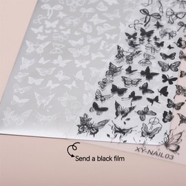BQZQPAMZ 1pcs Butterfly Nail Stamp Plate Spring Nail Stamp Exquisite Bow Pattern Nail Art Stamp Template for DIY Women Manicure Accessories Butterfly Nail Art Supplies