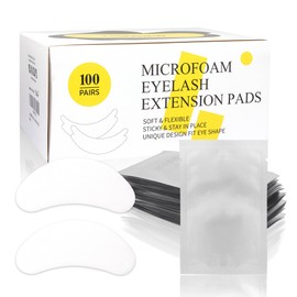 LASHVIEW 100 Pairs Under Eye Pads Eyelash Extension Natural Hydrogel Patch Lash Gel Pad for Extensions supplies Beauty Eyelash Extension Tools
